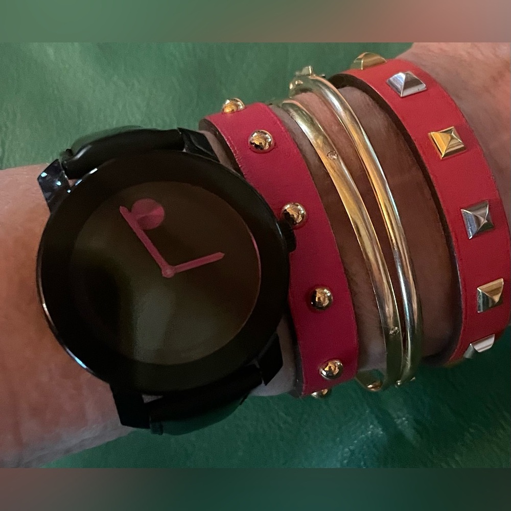 MOVADO Bold Black Face W/ Pink Hands.I Am The Only Owner And Was Bought For An X